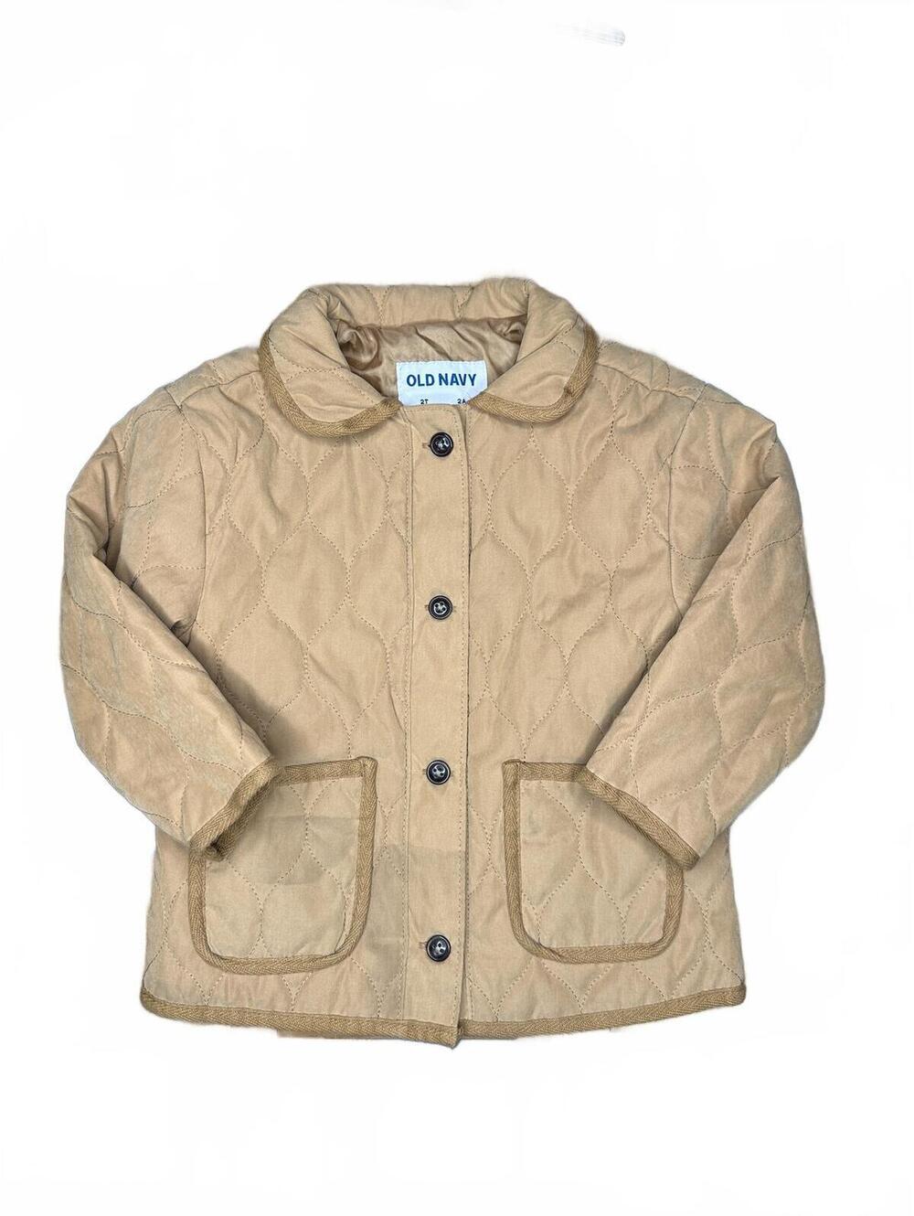 Old Navy Toddler Quilted Water-Resistant Jacket 2T/2A Beige